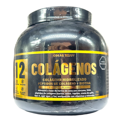 12 COLÁGENOS 15,000 mg Colágeno Hidrolizado  1.000 grs Pacha Mamá