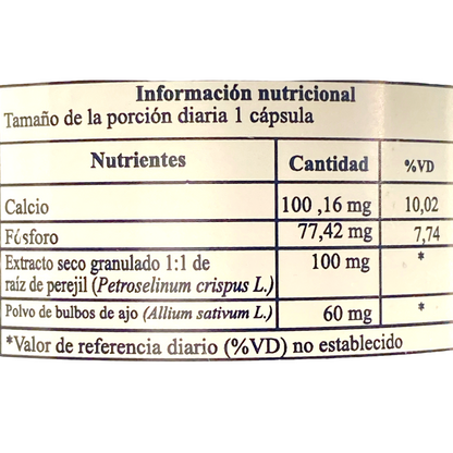 Ajo Perejil 100 Capsulas - Fito Medics