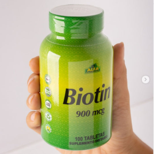 BIOTINA 900 MCG 100 TABLETS - ALFA VITAMINS