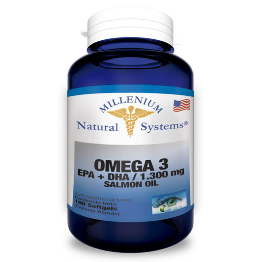 OMEGA 3 EPA + DHA / 1.300 MG SALMON OIL 100 CÁPSULAS | NATURAL SYSTEMS