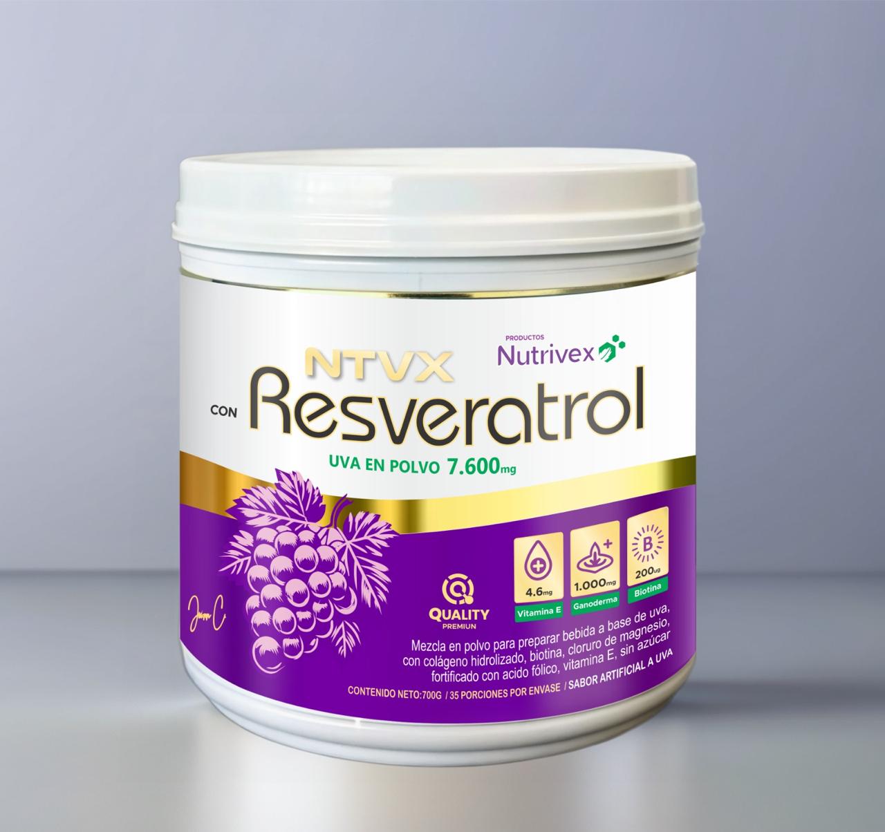 Resveratrol Antioxidante 7600mg por servicio x700 gramos