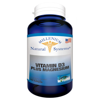 Vitamin D3 Plus 2000 UI Magnesium x 100 Softgels