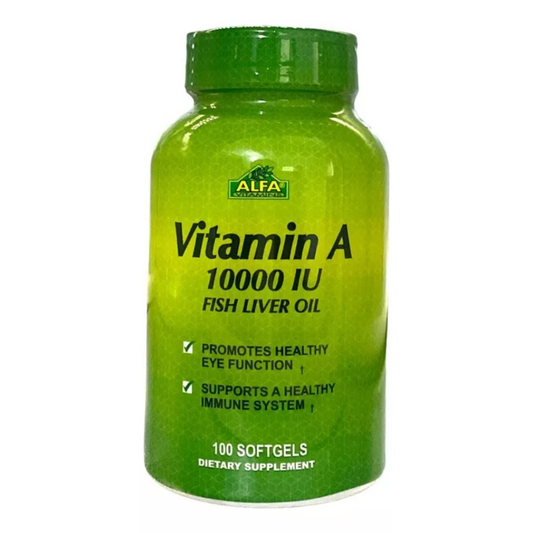 Vitamina A 10000mcg 100 Tablets - Alfa Vitamins