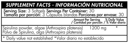 Espirulina 400mg 90 Softgels