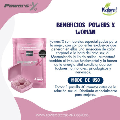 Powerx woman 200 pastillas 50 sachet x 4 comprimidos