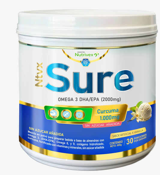 Sure + Omega 3 DHA/EPA (2000mg) + Curcuma 1.000mg NUTRIVEX