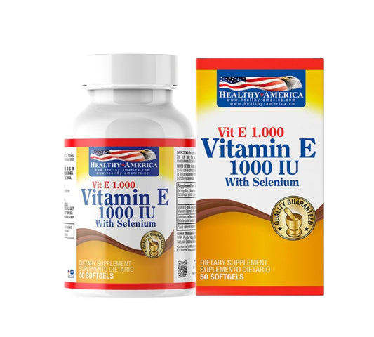 Vitamina E 1000 IU con Selenium 50 Softgels Healthy America