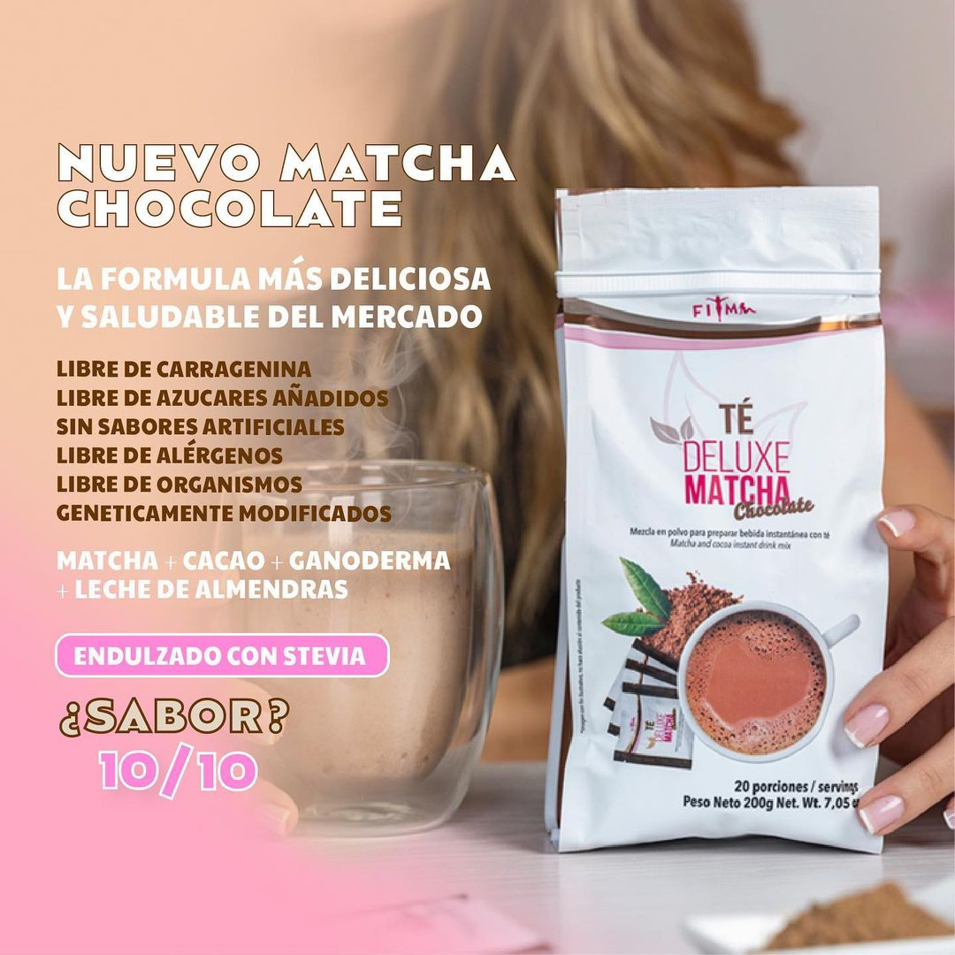 Te Deluxe Matcha Chocolate 200g 20 Porciones -  Fitme